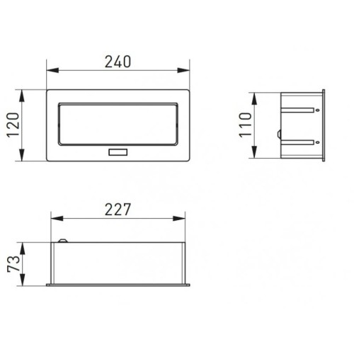 Вбудований подовжувач GTV MultiSoft 2xSCHUKO + USB A+C + RJ45 + HDMI, врезной, черный, кабель 1.5 м - AE-PBSURH2GS-20