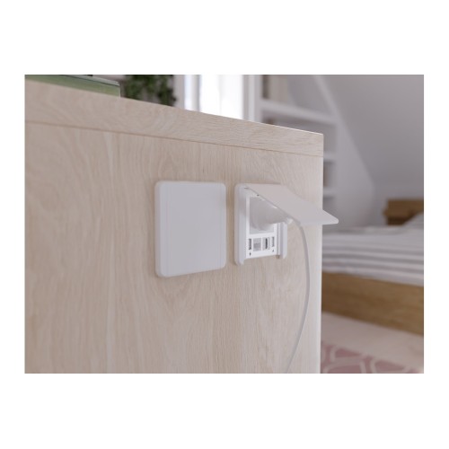 Удлинитель FLIP, 1xSCHUKO, 2xUSB, 1xLAN, кабель с вилкой 1,5м, белый - AE-GM1SFLI-10