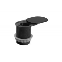 Подовжувач Rejs Elektrima Slider з USB, чорний, 1 розетка, кабель 1,9 м