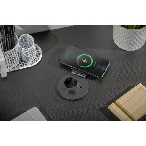 Подовжувач для офісу charger plus, 1xschuko, usb a+c, (змінні usb-a, hdmi, rj45) 1,5 м білий ae-bpw1sacp-10