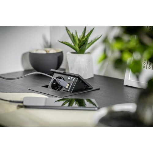 Удлинитель AVARO 1xSCHUKO, 2xUSB A кабель 1,5 м, белый - AE-PB1SAVA-10