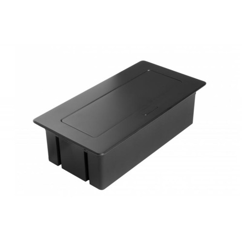 Вбудований подовжувач GTV MultiSoft 2xSCHUKO + USB A+C + RJ45 + HDMI, врезной, черный, кабель 1.5 м - AE-PBSURH2GS-20