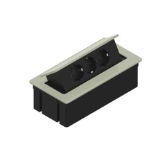 Прямокутний подовжувач 3x schuko сірий Elektrima Kwadro Rejs