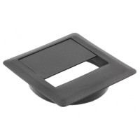 Заглушка квадратна під дроти FI-80 чорна