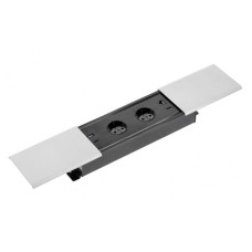 Удлинитель GTV PRESTINO 2 розетки SCHUKO USB А+С RJ45, HDMI провод 1,5м Алюминий