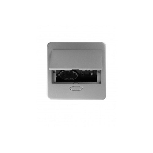 Подовжувач врізний GTV AVARO 1 розетка SCHUKO + 2 USB A+C, кабель 1,5 м, алюміній - AE-PB1SAVA-53N