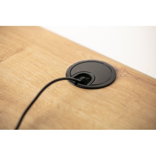 Заглушка офісна металева FI-80, чорна - PM-LBFI80-20M