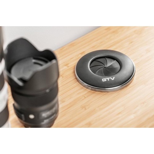 Удлинитель SHUTTER круглый врезной, 1xSCHUKO, кабель с вилкой 1,5м, чёрный - AE-GM1SSHU-20