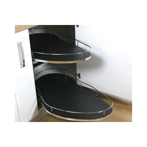 Магічний кут REJS CORNER Optima 800/450 хром/графіт ЛІВИЙ Maxima SILVA - WE28.2507.43.781