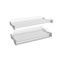 Сушка для посуду GTV Basic 3 біла, 700 мм, з рамою для плит 16-18 мм