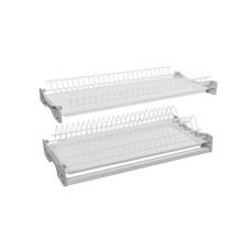 Сушка для посуду GTV Basic 3 біла, 700 мм, з рамою для плит 16-18 мм