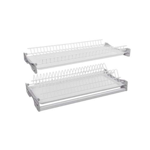 Сушка для посуду GTV Basic 3 біла, 700 мм, з рамою для плит 16-18 мм - OC-B3700-10