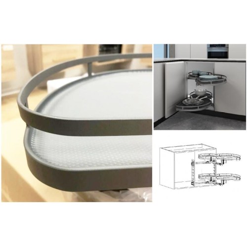 Висувний кошик з рамою GTV MovixPro 900мм (графіт) Права - MVM-900PR-ANTRACITE