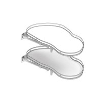 Кут магічний Rejs Optima ERGO 1000/450 лівий, хром/білий, з доводчиком Soft Close