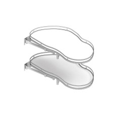 Кут магічний Rejs Optima ERGO 1000/450 лівий, хром/білий, з доводчиком Soft Close