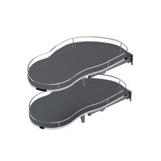 Магічний кут REJS CORNER Optima 800/450 хром/графіт ЛІВИЙ Maxima SILVA