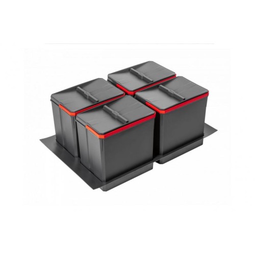 Сегрегатор AxiSpace 800мм, 4 емкости, (4х15л) графит - PB-AS-800-4X15L