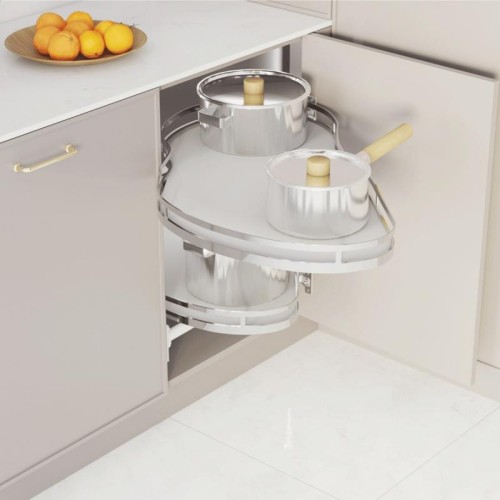 Угол магический Rejs Optima ERGO 900/450 левый, хром/белый, с доводчиком Soft Close - 16261