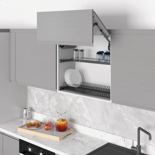 Сушка для посуду Starax S-5163-А, з піддоном, антрацит, 600 мм - S-5163-А