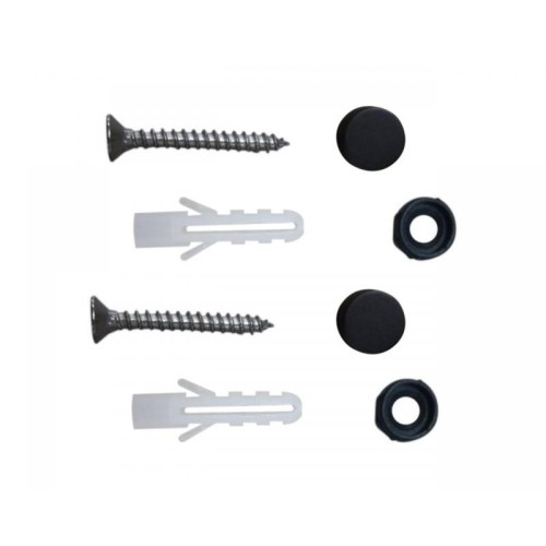 Крючок мебельный тройной чёрный - 14648