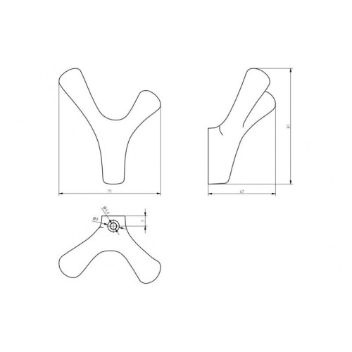 Гачок меблевий GTV TORNA чорний матовий - WZ-TORNA-20M