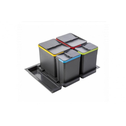 Сегрегатор AxiSpace 700мм, 4 емкости, (2X 15л + 2X 7л) графит - PB-AS-700-2X15L-2X7L