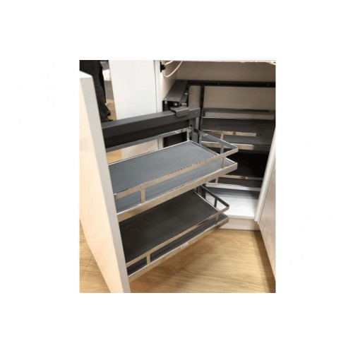 GTV CORNER MovixPro - універсальний, з доводчиком (плоский прут) хром/білий, 900 мм - 9243