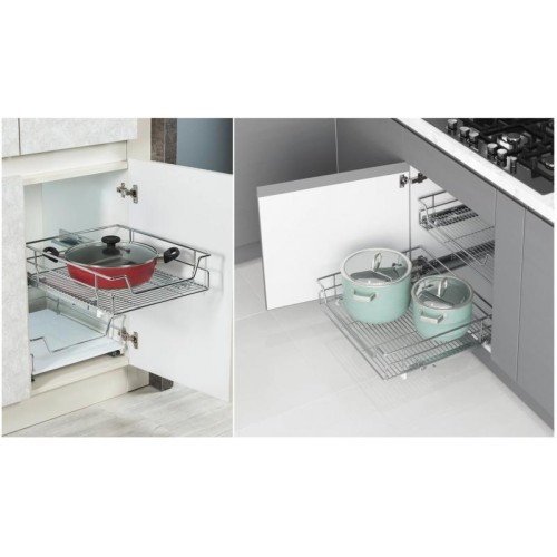 Кошик повного висування Starax + Тандем напрямні 800 мм, хром - S-2338-C