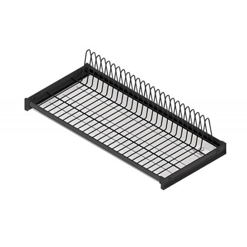 Однорівневе сушка для посуду Rejs з рамою, чорний мат, L-500 мм - 14639