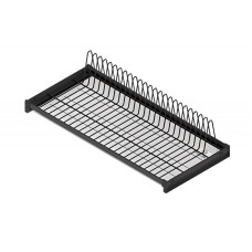 Однорівневе сушка для посуду Rejs з рамою, чорний мат, L-700 мм