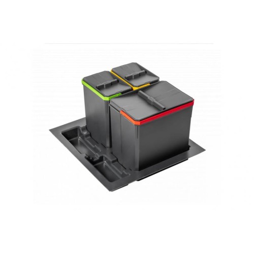 Контейнер для мусора AxiSpase РВ-AS-600-1X15L-2X7L ящики 600мм, 1х15л, 2Х7л - PB-AS-600-1X15L-2X7L