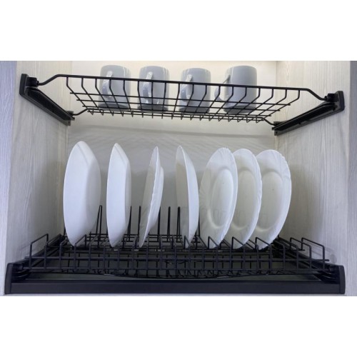 Сушка для посуди Starax з рамою, антрацит, L-800мм - 13958