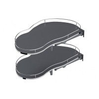 Магічний кут REJS CORNER Optima 900/500 хром/графіт ЛІВИЙ Maxima SILVA