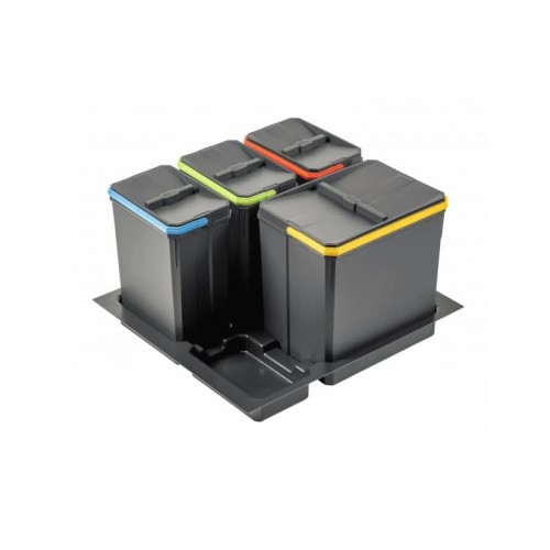 Сегрегатор Axispace 600 мм, 4 емкости (1X 15 л + 3X 7 л), графит - PB-AS-600-1X15L-3X7L