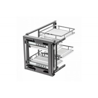 GTV CORNER MovixPro - універсальний, з доводчиком (плоский прут) хром/білий, 900 мм