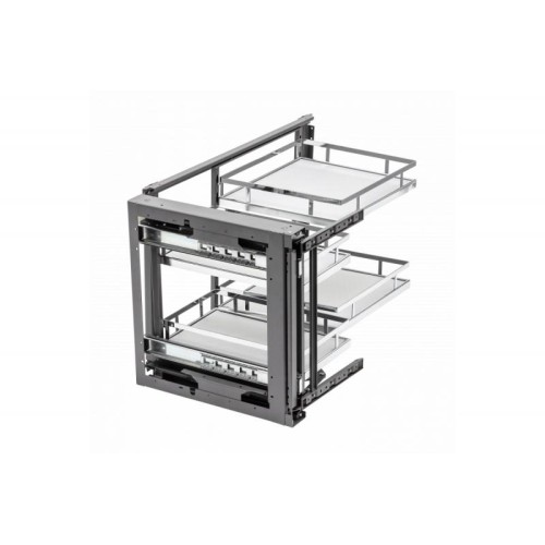 GTV CORNER MovixPro - універсальний, з доводчиком (плоский прут) хром/білий, 900 мм - 9243