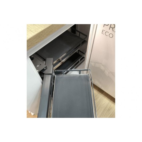 GTV CORNER MovixPro - універсальний, з доводчиком (плоский прут) хром/білий, 900 мм - 9243