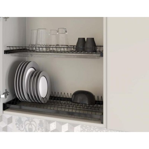 Сушка для посуды с рамой Вариант 3 черный мат L-450мм - 14631