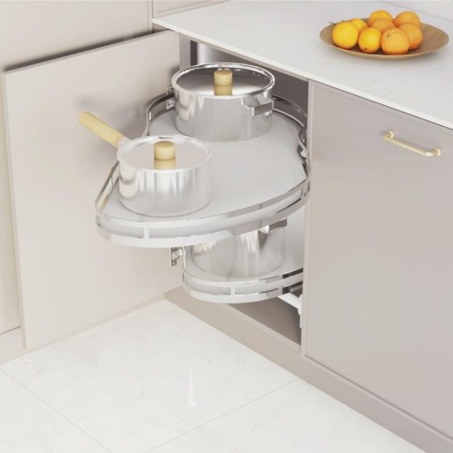 Кут магічний Rejs Optima ERGO 900/450 правий, хром/білий, з доводчиком Soft Close - 16263