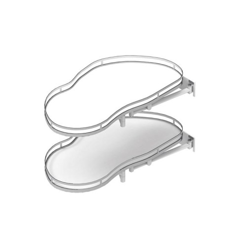 Угол магический Rejs Optima ERGO 800/450 правый, хром/белый, с доводчиком Soft Close - 16259