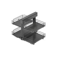 Кутовий механізм Starax S-3065-А, висувний, універсальний, антрацит, 400 мм