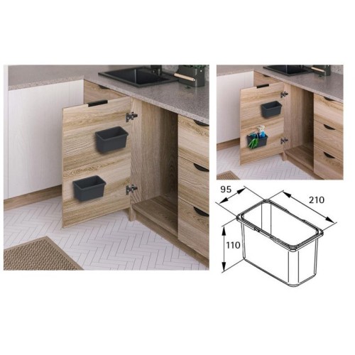 Відро для сміття Rejs Praktiko Mini, Графіт, H-110 мм - 12973