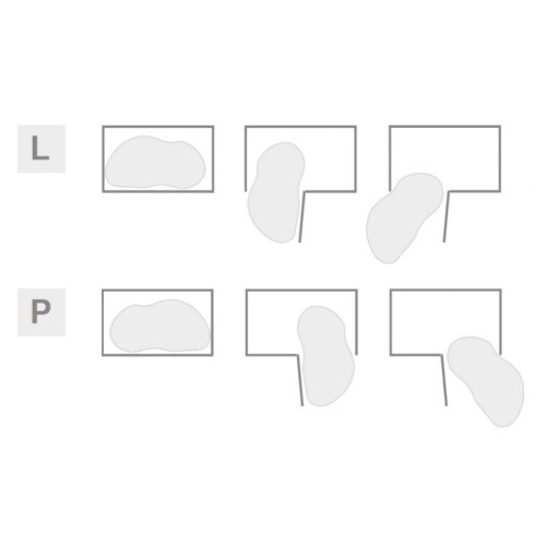 Угол магический Rejs Optima ERGO 1000/450 левый, графит/графит, с доводчиком Soft Close - 16266