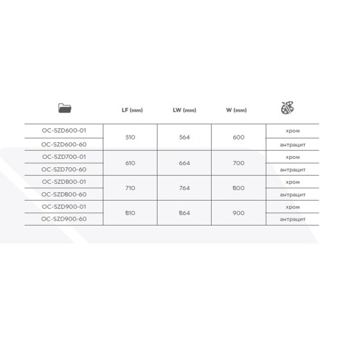 Сушка для посуду GTV MOVIX висувна однорівнева антрацит 700мм - OC-SZD700-60