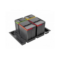 Сегрегатор AxiSpace 800мм, 4 ємності, (2X 15л + 2X 7л) графіт