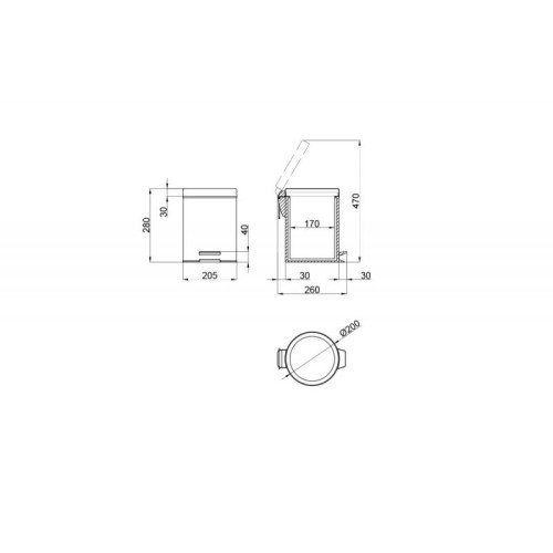 Мусорное ведро QT Liberty хром 5L с крышкой и педалью (нерж.) - 13872