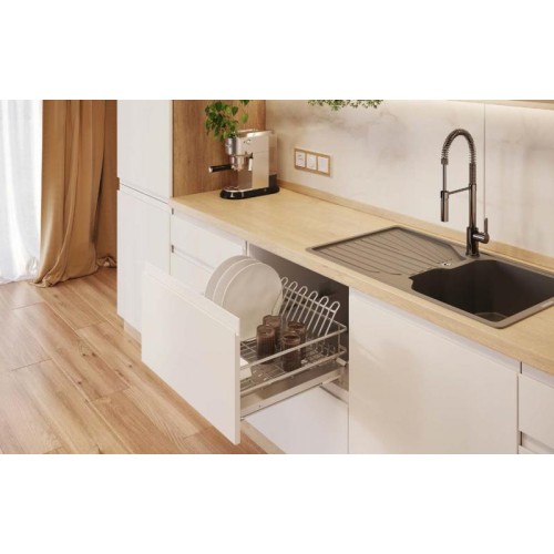 Сушка для посуду GTV MOVIX однорівнева висувна хром 700мм - OC-SZD700-01