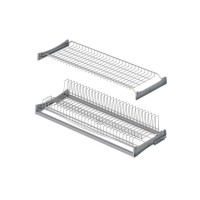 Сушіння для посуду Starax, хром, L-600 мм з рамою, порошкове покриття