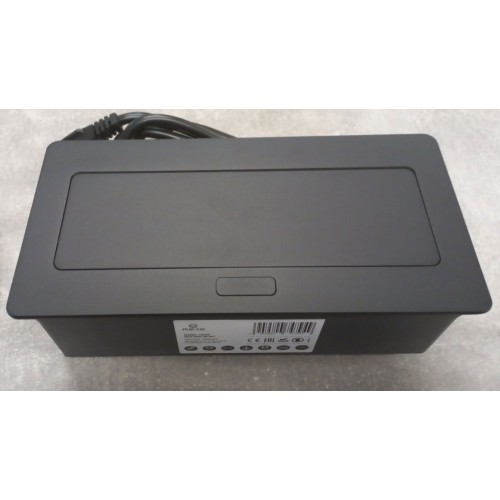 Прямокутний подовжувач 2x schuko 2 x USB 2,1A чорний Elektrima Kwadro Rejs - TR19.0004.08.061