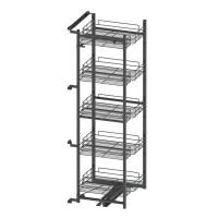 Карго Rejs Maxi Space Duo Classic, 5 полиць, графіт, 600 мм, з доводчиком, для високих шаф